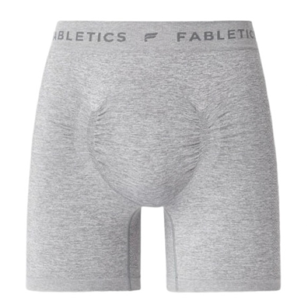 Fabletics L Mid Grey Heather The Training Day Boxer Brief
